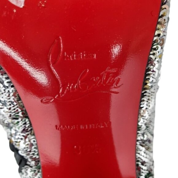 Christian Louboutin Unicorn Moulamax 100 Sequin Booties - Picture 8 of 8
